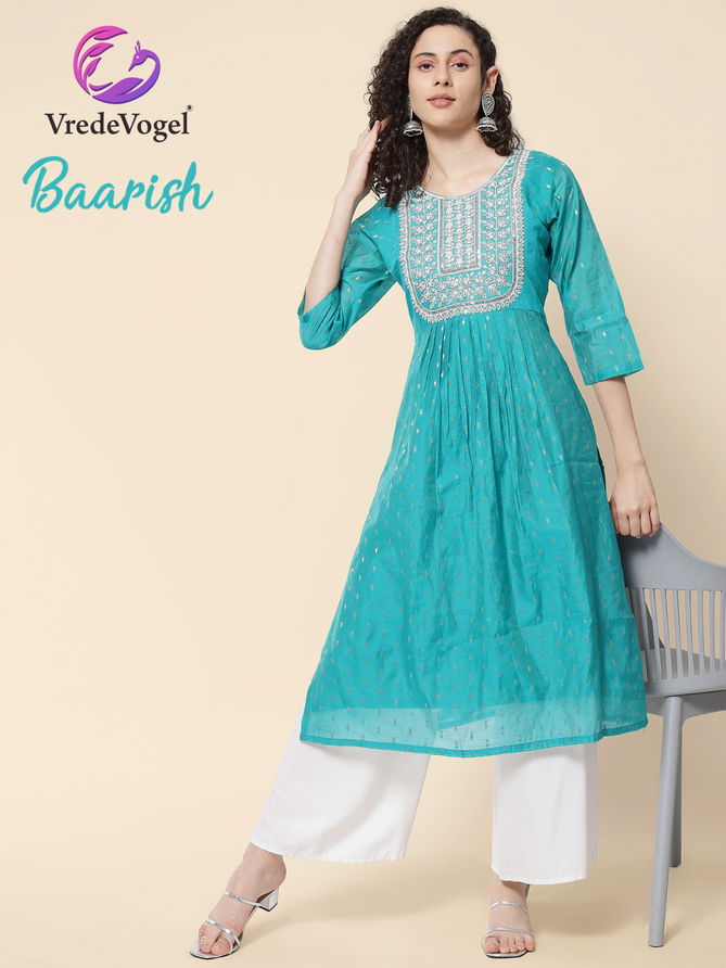 Vredevogel Baarish New Modal Ethnic Wear Designer Kurti Collection